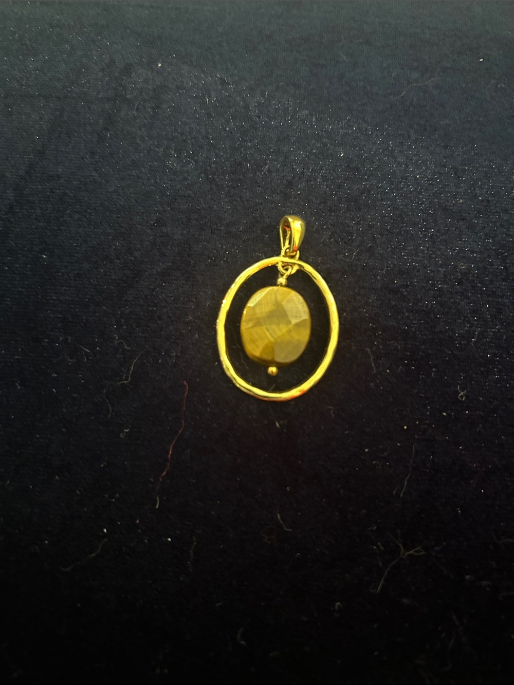 Lia Sophia Gold Oval Drop Pendant Necklace